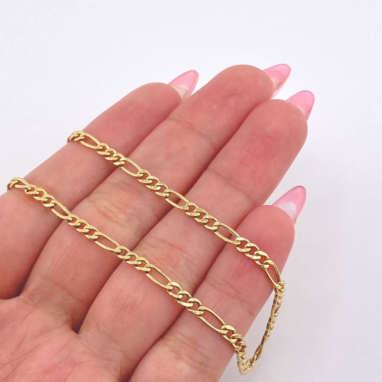 Cadena Figaro 6.55gr / 65cm / 3.1mm Oro Amarillo +1 18K