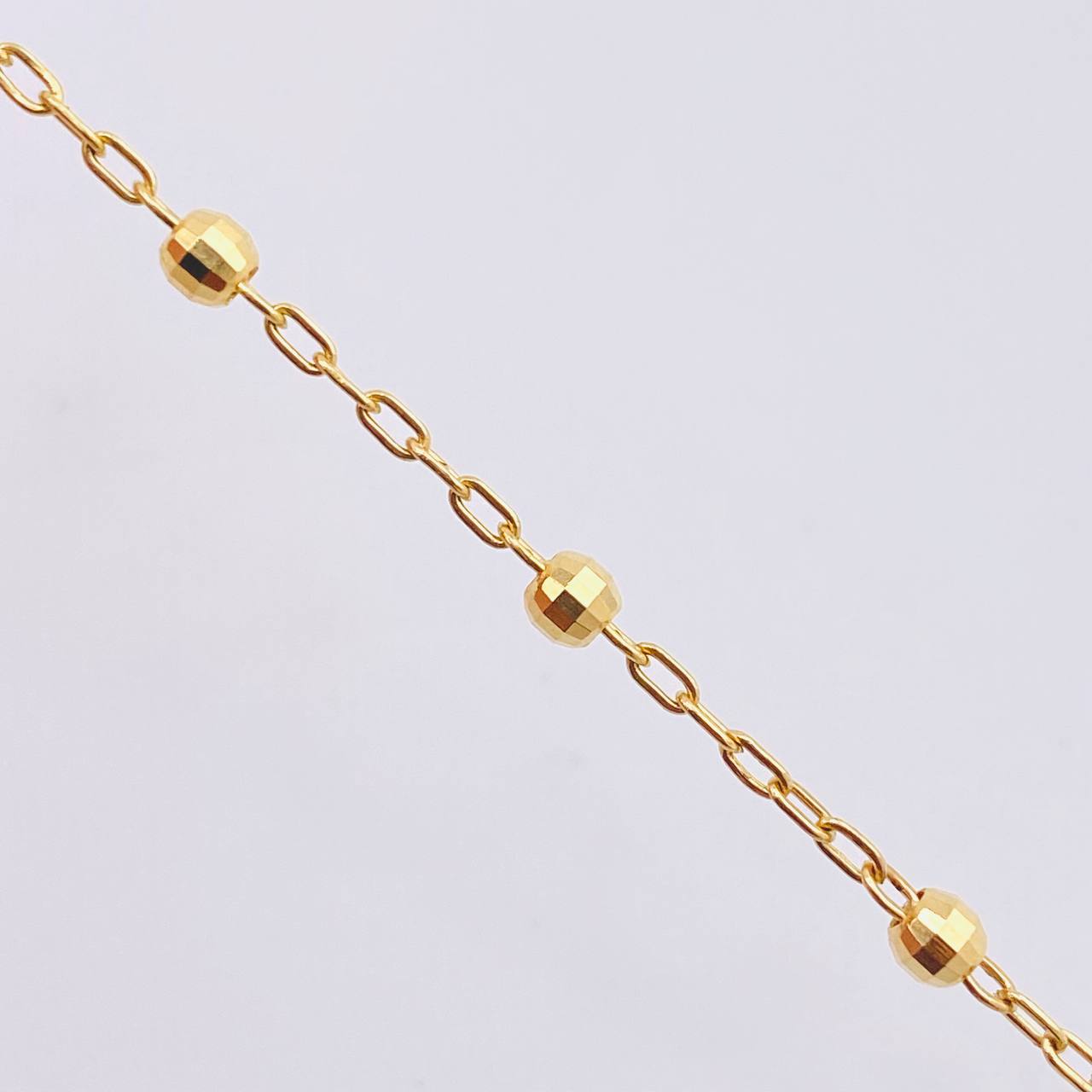 Pulso Cajón Bolas 2gr / 18.5cm / 3mm Oro Amarillo +3 18K