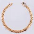 Pulso Cubano Monaco 6.4gr / 18cm / 4.9mm Oro Rosa +4 18K ©