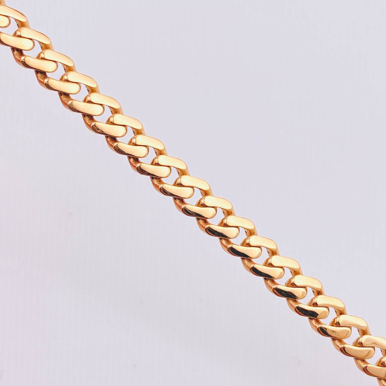 Pulso Cubano Monaco 6.4gr / 18cm / 4.9mm Oro Rosa +4 18K ©