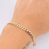 Pulso Cubano Monaco 6.4gr / 18cm / 4.9mm Oro Rosa +4 18K ©