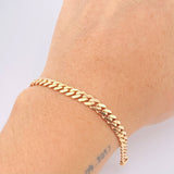 Pulso Cubano Monaco 6.9gr / 20.5cm / 4.9mm Oro Rosa +4 18K *