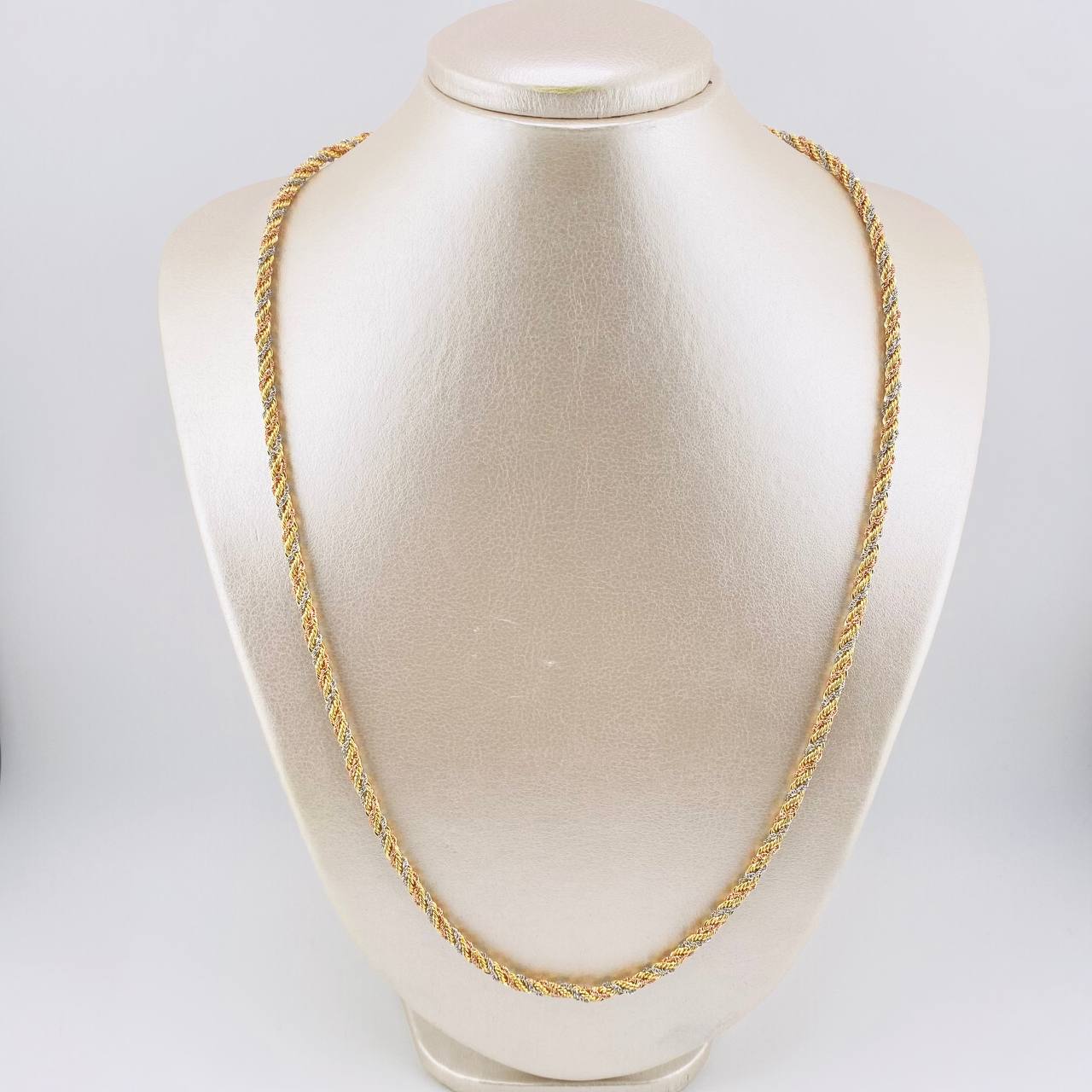 Cadena Lazo 16.55gr / 60cm / 4mm Tres Oros +3 18K *