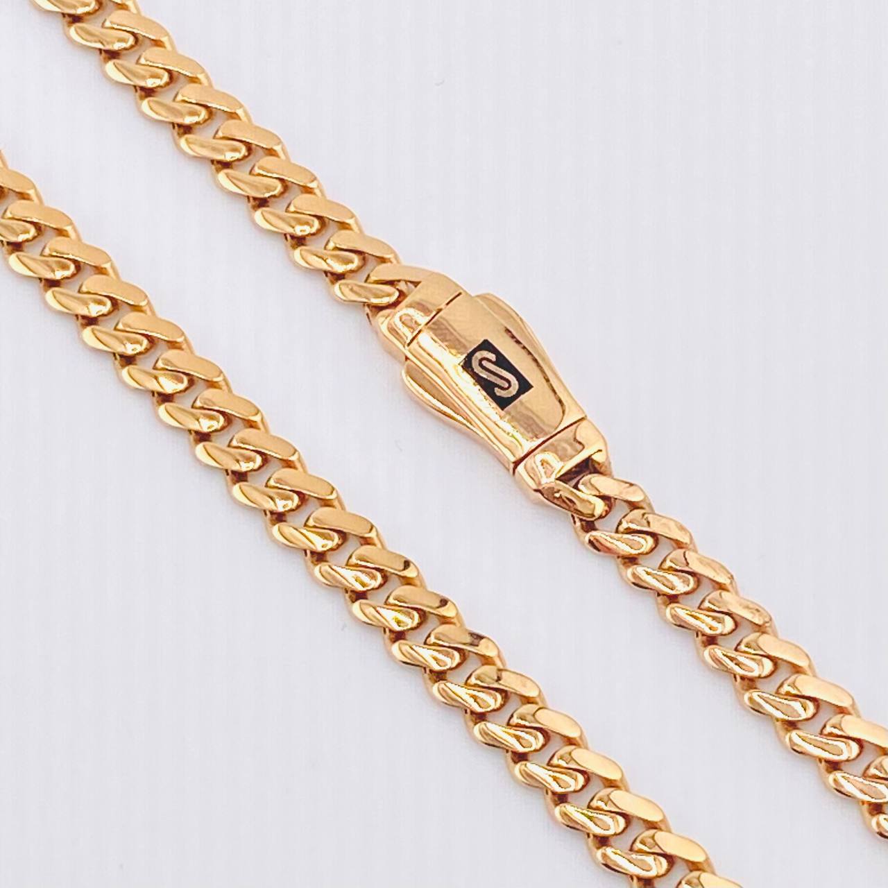 Cadena Cubana Monaco 18.8gr / 60cm / 4.9mm Oro Rosa +4 18K *