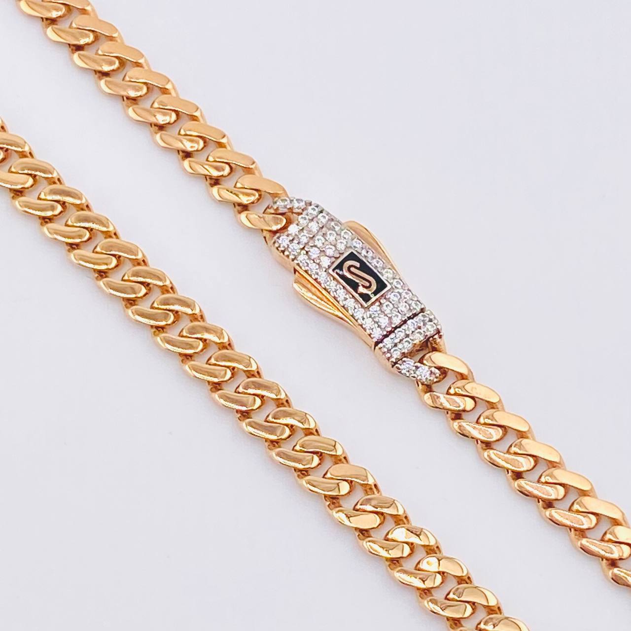 Cadena Cubana Monaco 19.5gr / 60cm / 4.9mm Oro Rosa +4 18K ©