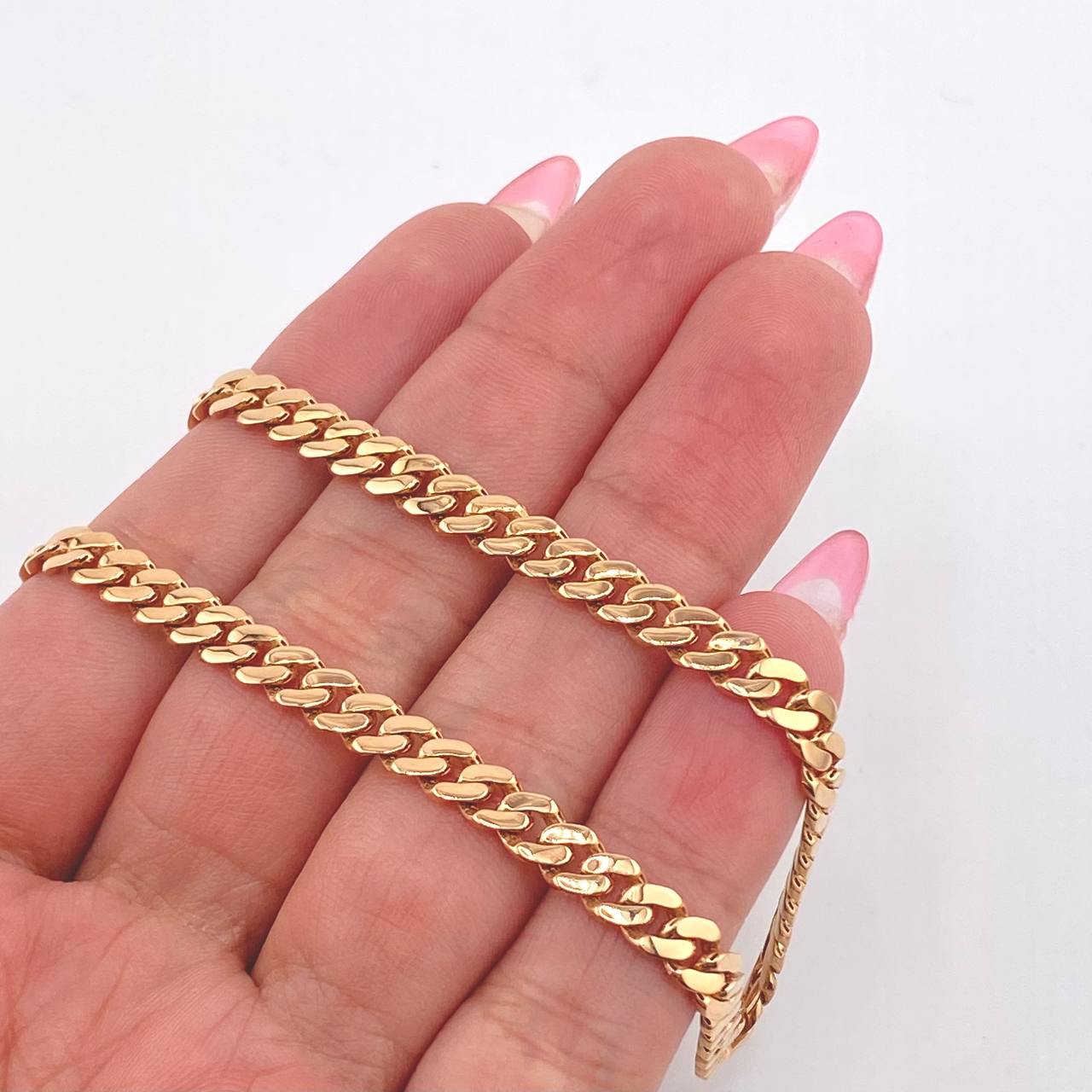 Cadena Cubana Monaco 19.5gr / 60cm / 4.9mm Oro Rosa +4 18K ©