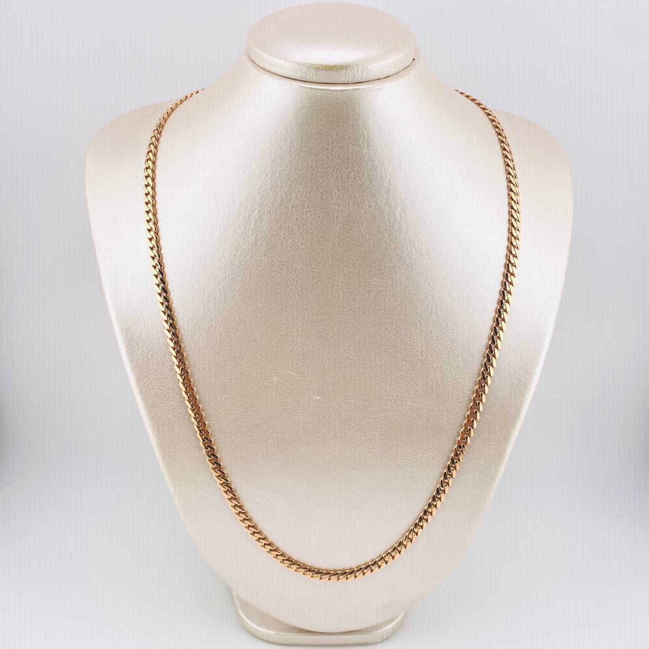 Cadena Cubana Monaco 19.5gr / 60cm / 4.9mm Oro Rosa +4 18K ©