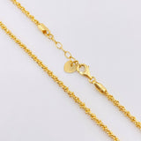 Cadena Morse Trenzada 10.6gr / 50cm-52.5cm / 2.3mm Oro Amarillo +3 18K *