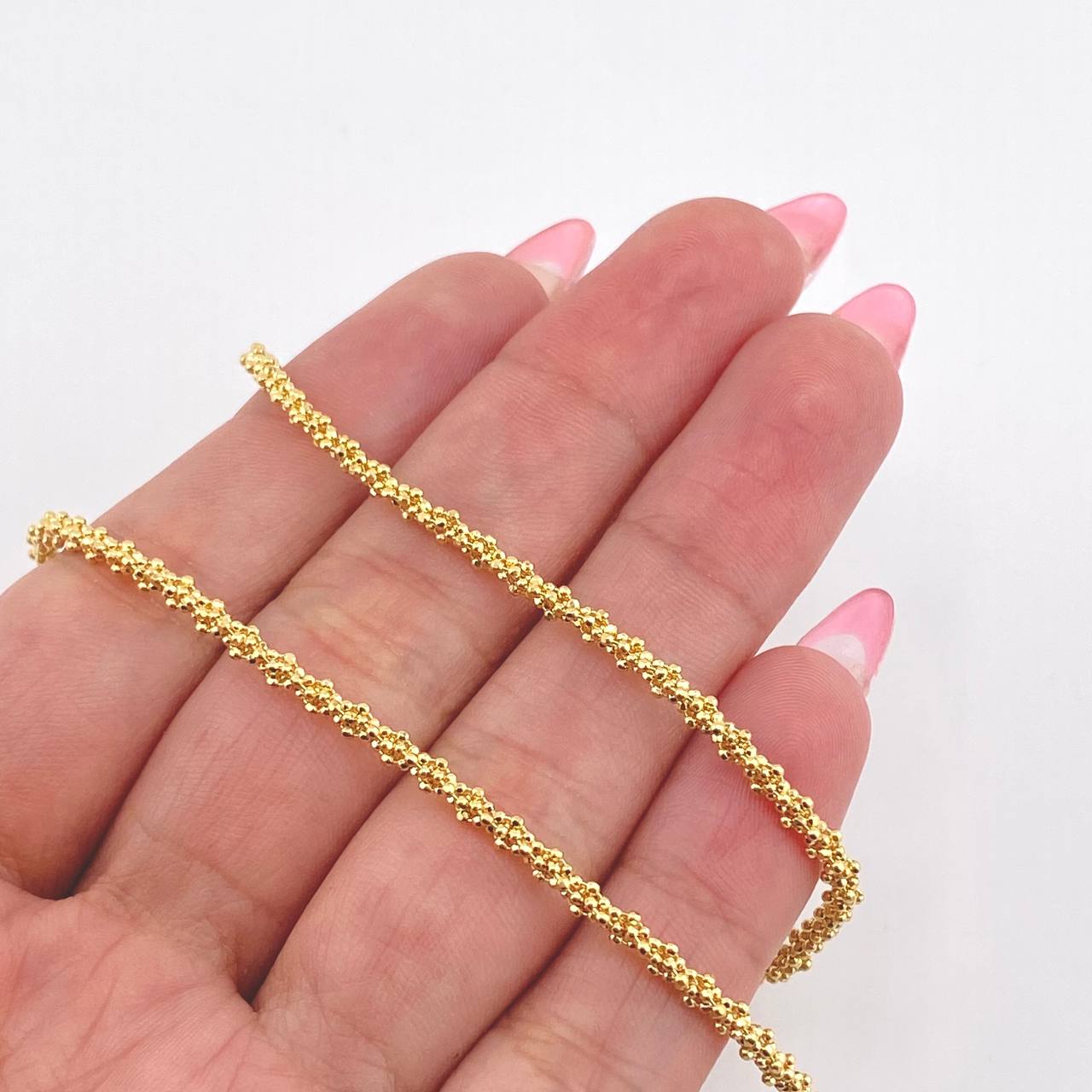 Cadena Morse Trenzada 10.6gr / 50cm-52.5cm / 2.3mm Oro Amarillo +3 18K *