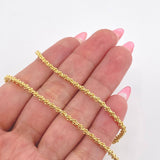 Cadena Morse Trenzada 10.6gr / 50cm-52.5cm / 2.3mm Oro Amarillo +3 18K *