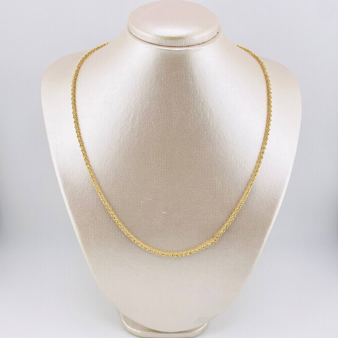 Cadena Morse Trenzada 10.6gr / 50cm-52.5cm / 2.3mm Oro Amarillo +3 18K *