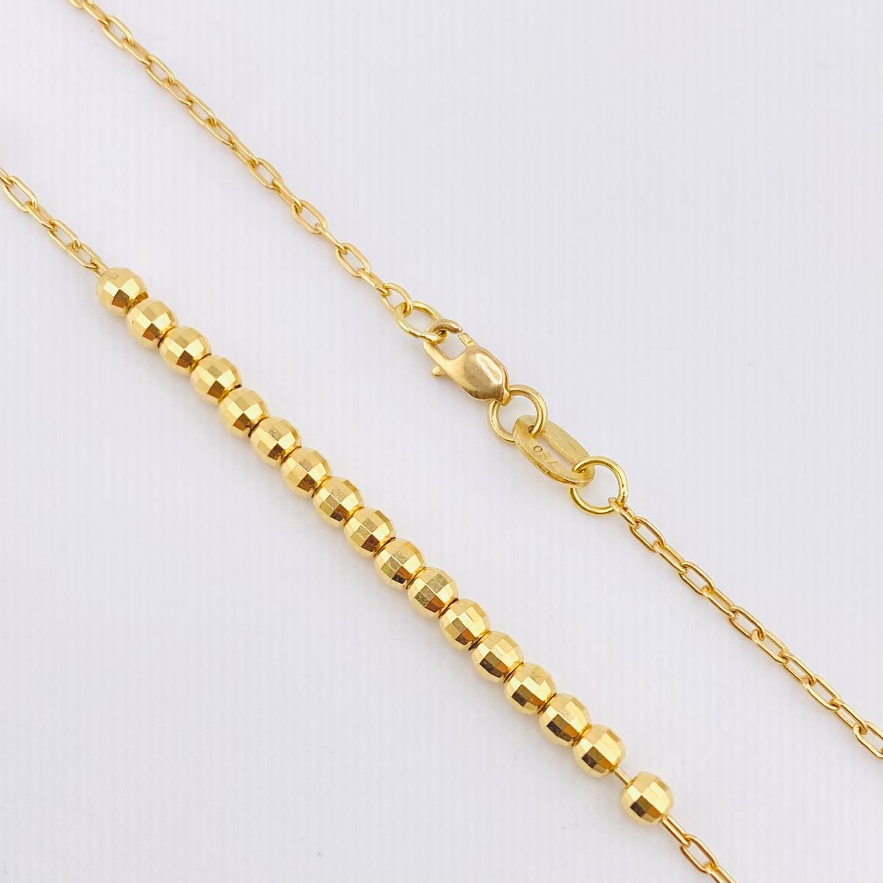 Cadena Cajón Bolas 3.85gr / 40cm / 3mm Oro Amarillo +3 18K