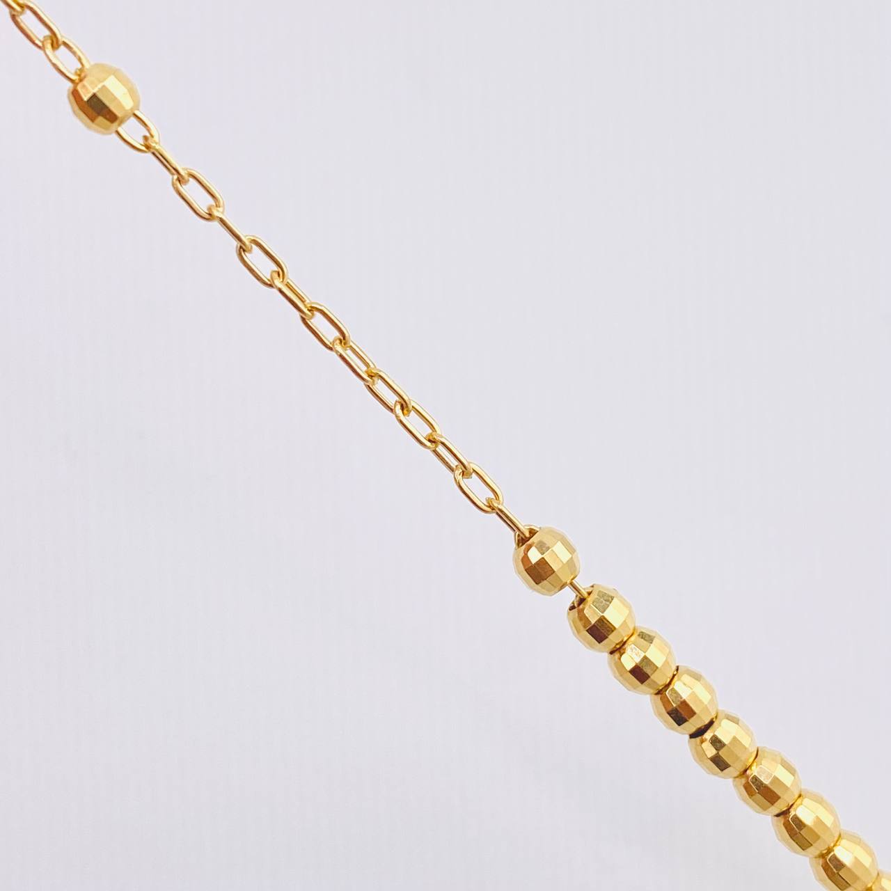 Cadena Cajón Bolas 3.85gr / 40cm / 3mm Oro Amarillo +3 18K