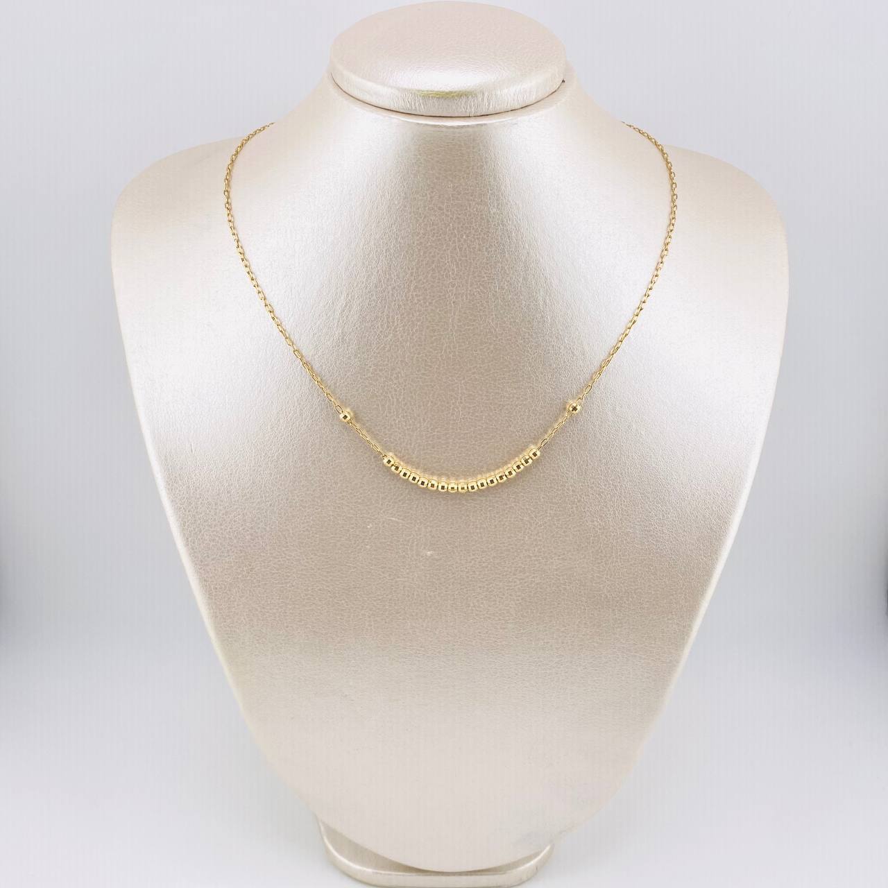 Cadena Cajón Bolas 3.9gr / 40cm / 3mm Oro Amarillo +3 18K ©