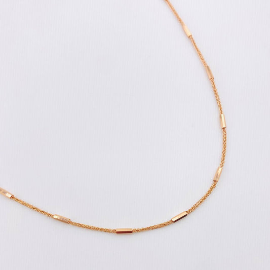 Cadena Franco Cilindros 3gr / 45cm / 1.4mm Oro Rosa +3 18K *