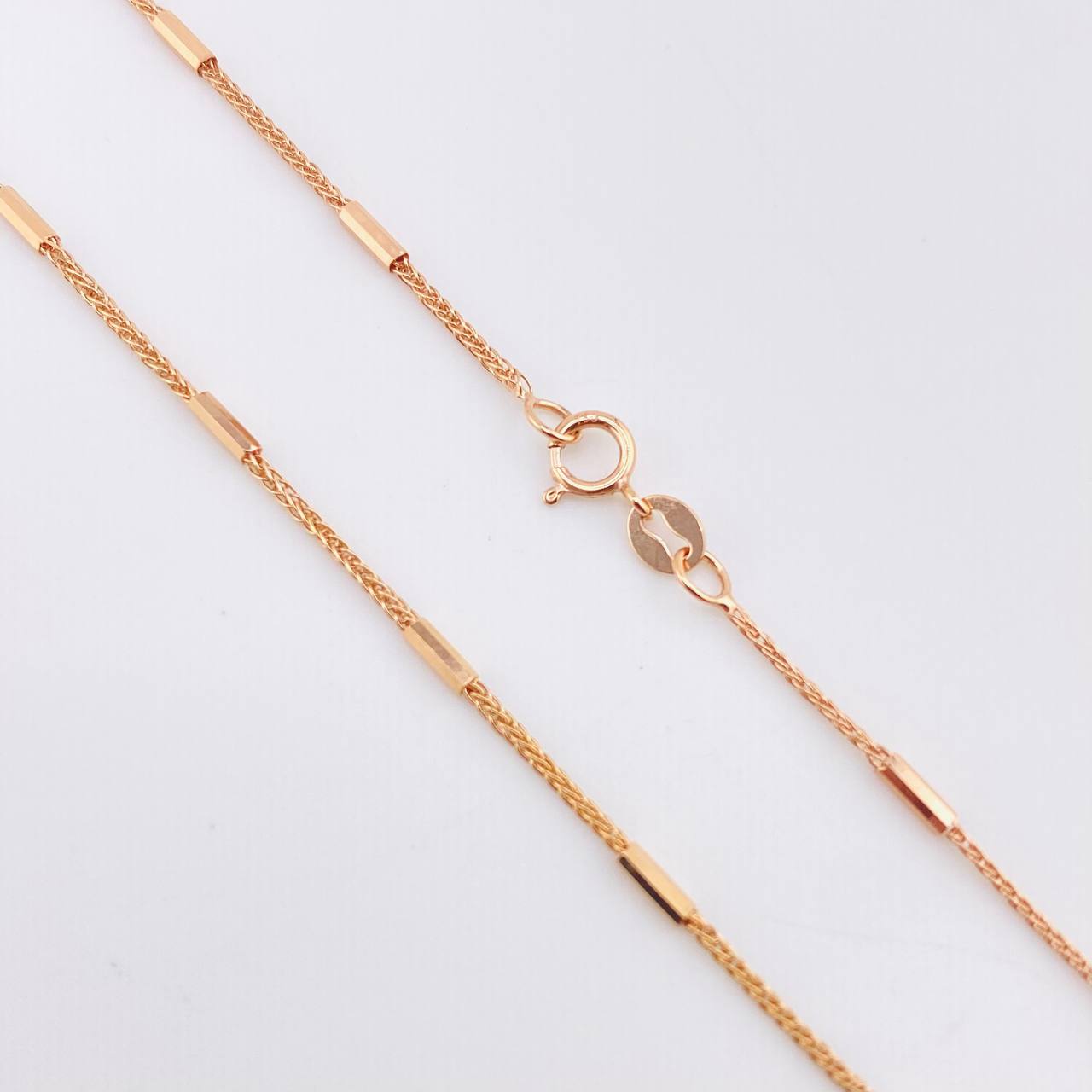 Cadena Franco Cilindros 3gr / 45cm / 1.4mm Oro Rosa +3 18K *