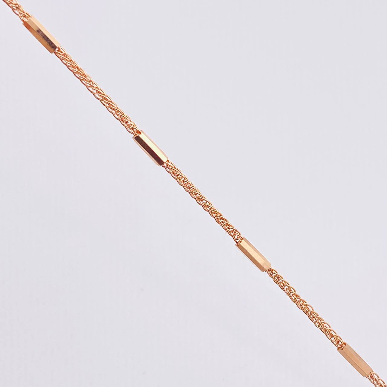 Cadena Franco Cilindros 2.95gr / 45cm / 1.3mm Oro Rosa +3 18K