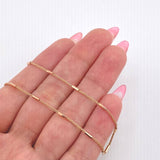 Cadena Franco Cilindros 3gr / 45cm / 1.4mm Oro Rosa +3 18K *