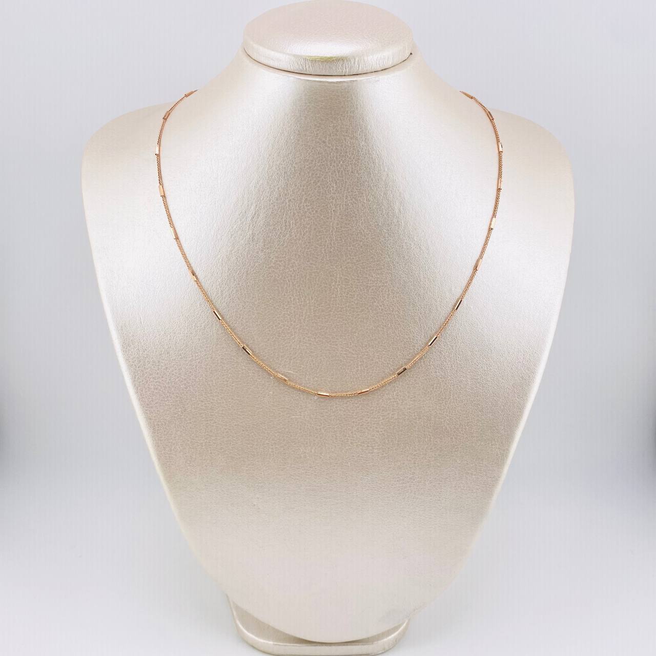 Cadena Franco Cilindros 3gr / 45cm / 1.4mm Oro Rosa +3 18K *