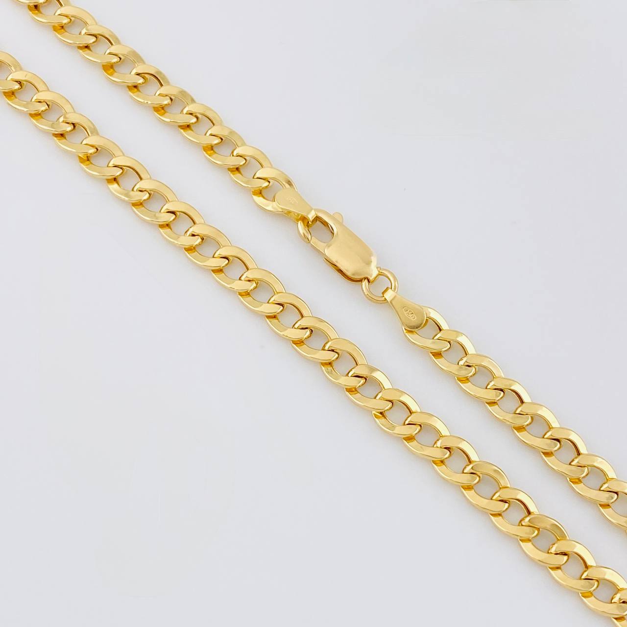 Cadena Cubana 8.9g / 50cm / 5mm Oro Amarillo 18K