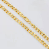 Cadena Cubana 4.8g / 60cm / 3mm Oro Amarillo 18K