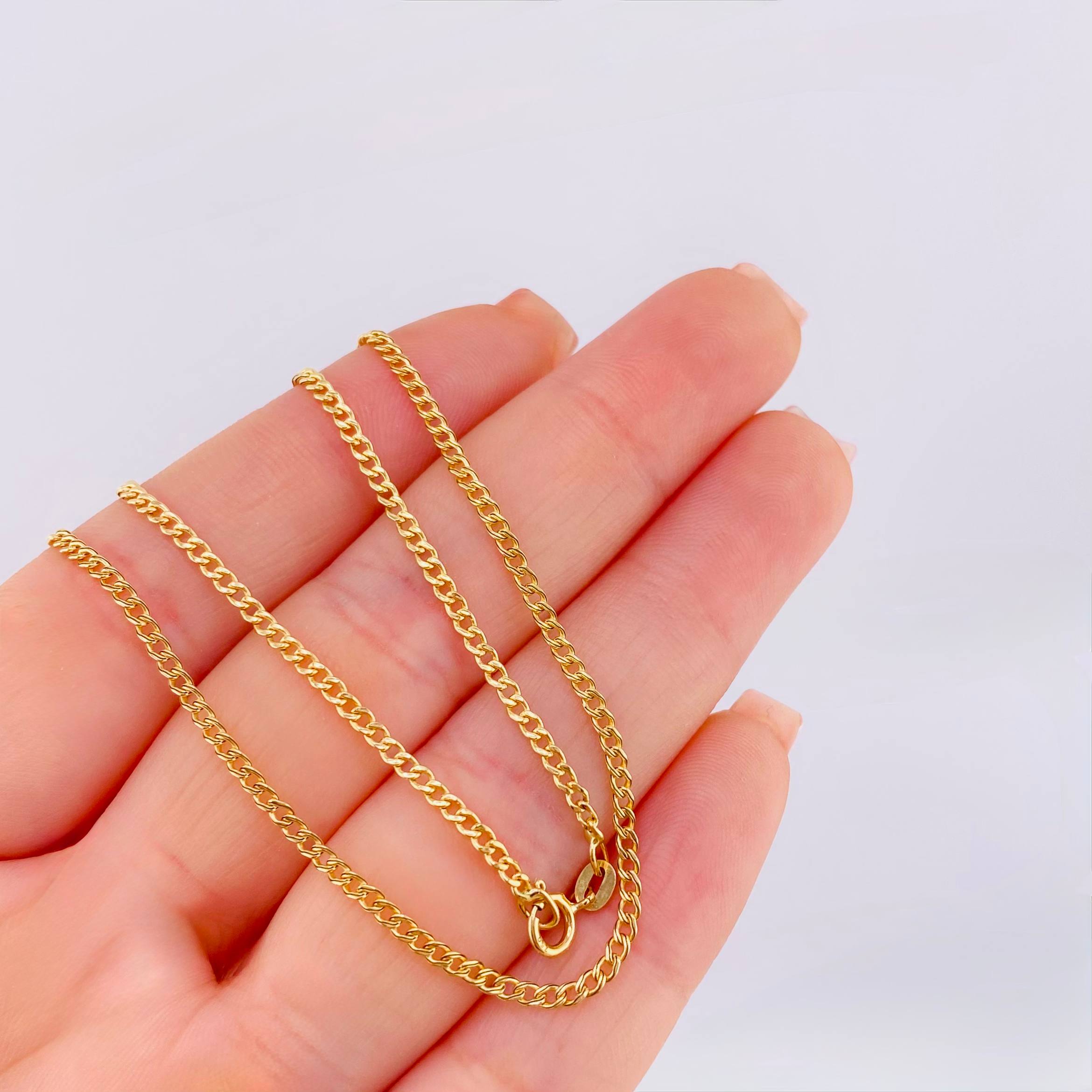 Cadena Cubana 1.55gr / 45cm / 1.9mm Oro Amarillo +1 18K