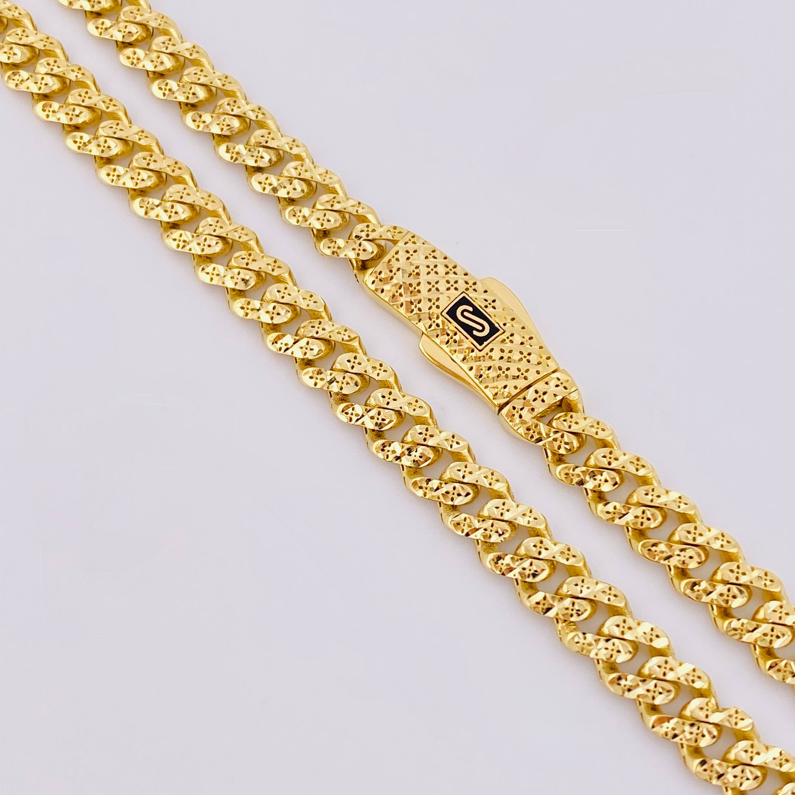 Cadena Cubana Monaco 16.2gr / 50cm / 5mm Oro Amarillo +4 18K ©