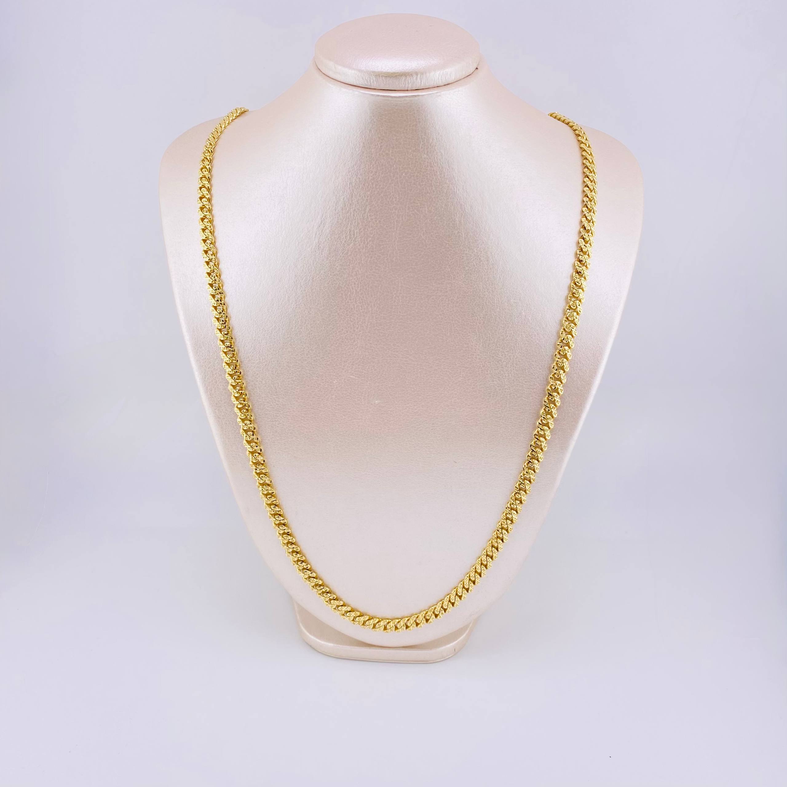 Cadena Cubana Monaco 29.25gr / 70cm / 6.3mm Oro Amarillo +4 18K *