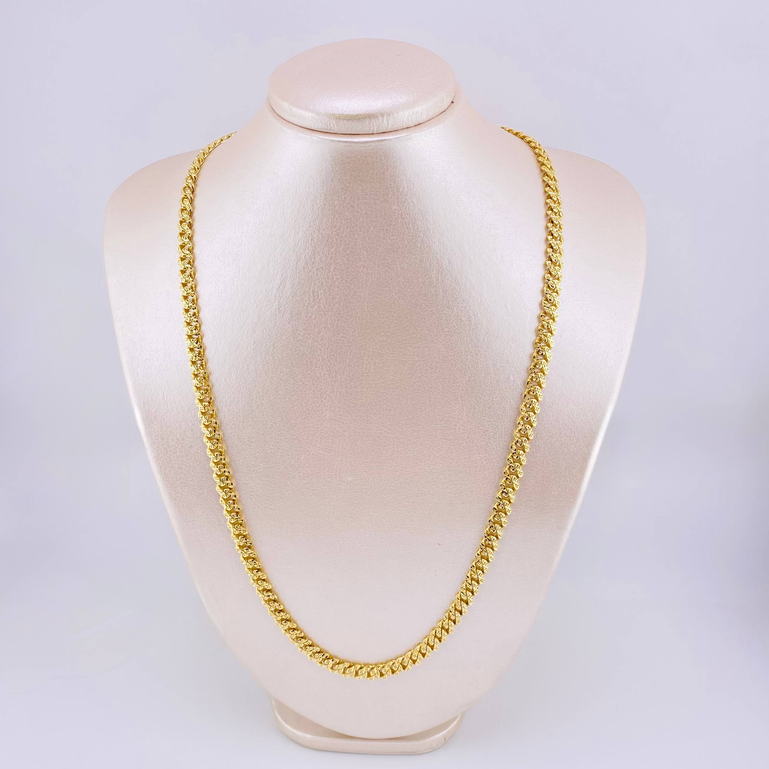 Cadena Cubana Monaco 24.7gr / 60cm / 6.5mm Oro Amarillo 18K