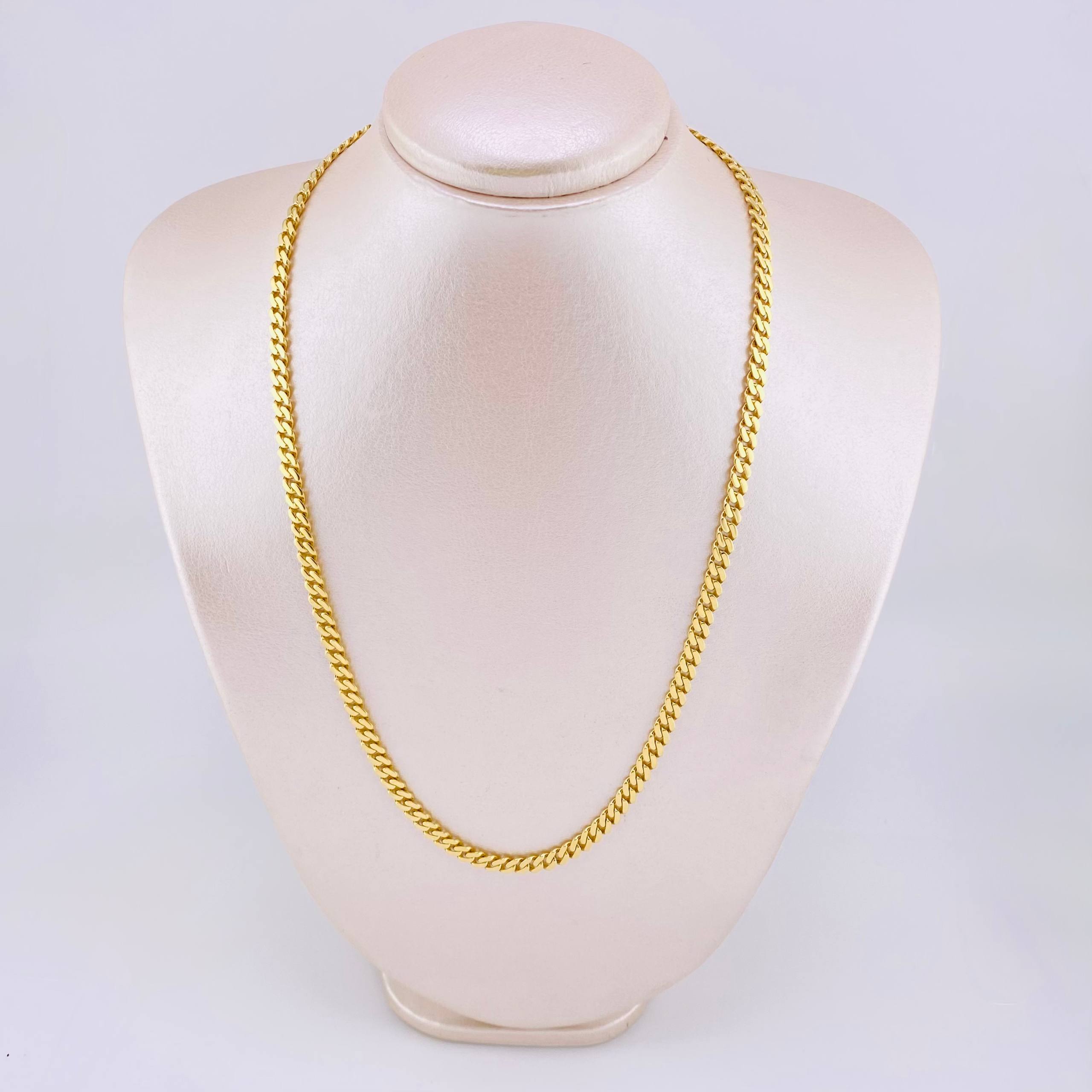 Cadena Cubana Monaco 16.3gr / 50cm / 5mm Oro Amarillo +4 18K *
