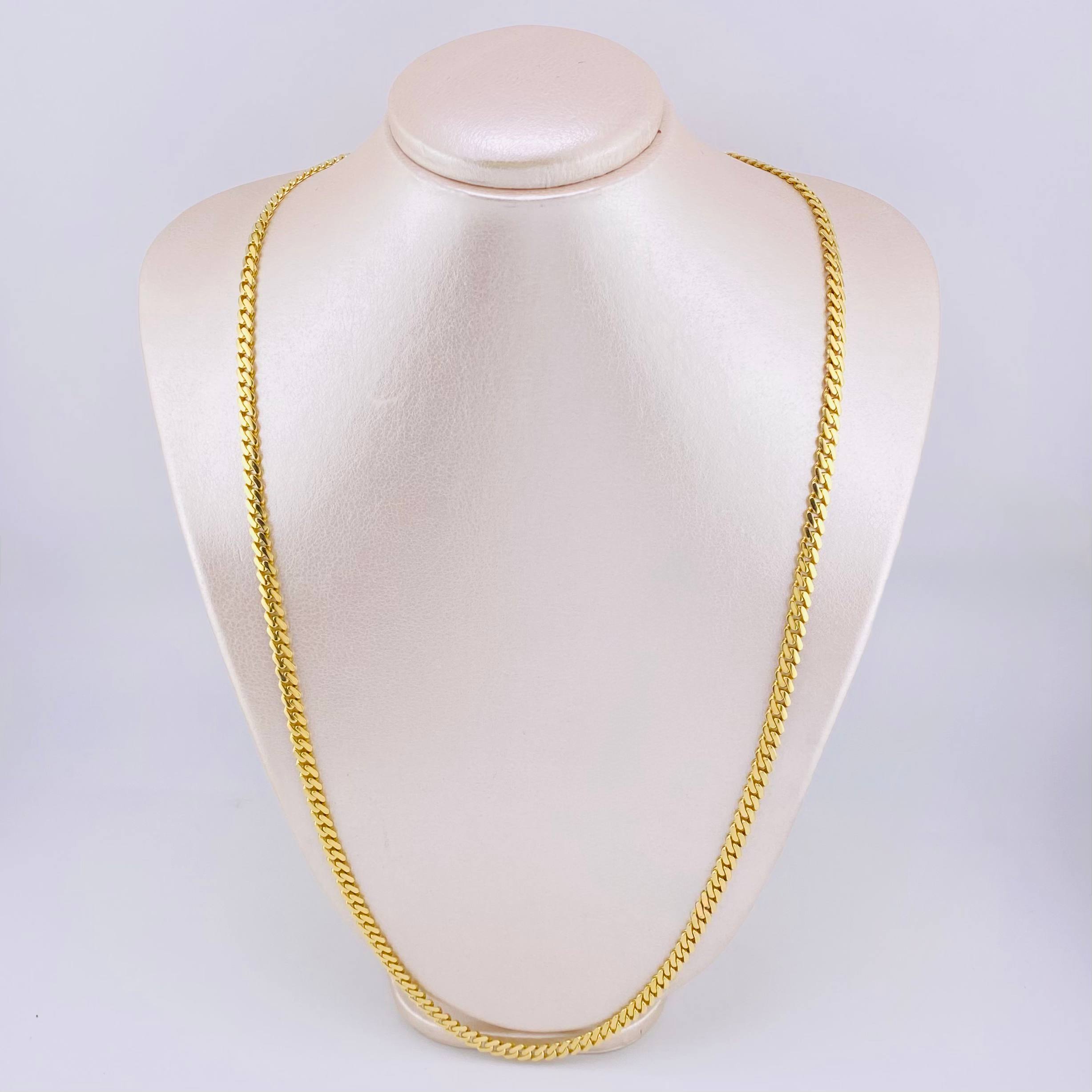 Cadena Cubana Monaco 21.85gr / 70cm / 4.9mm Oro Amarillo +4 18K *