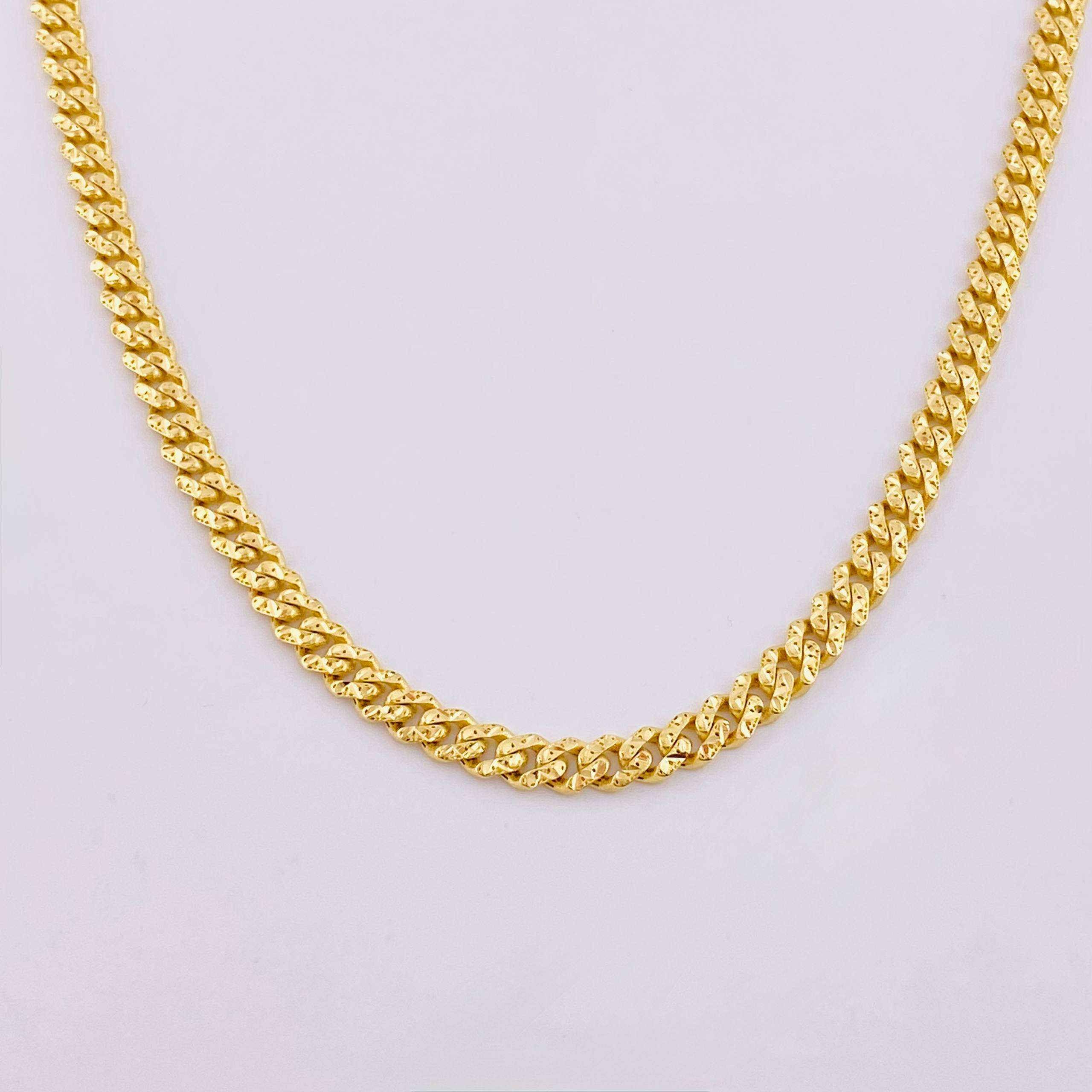 Cadena Cubana Monaco 16.35gr / 50cm / 4.9mm Oro Amarillo +4 18K *