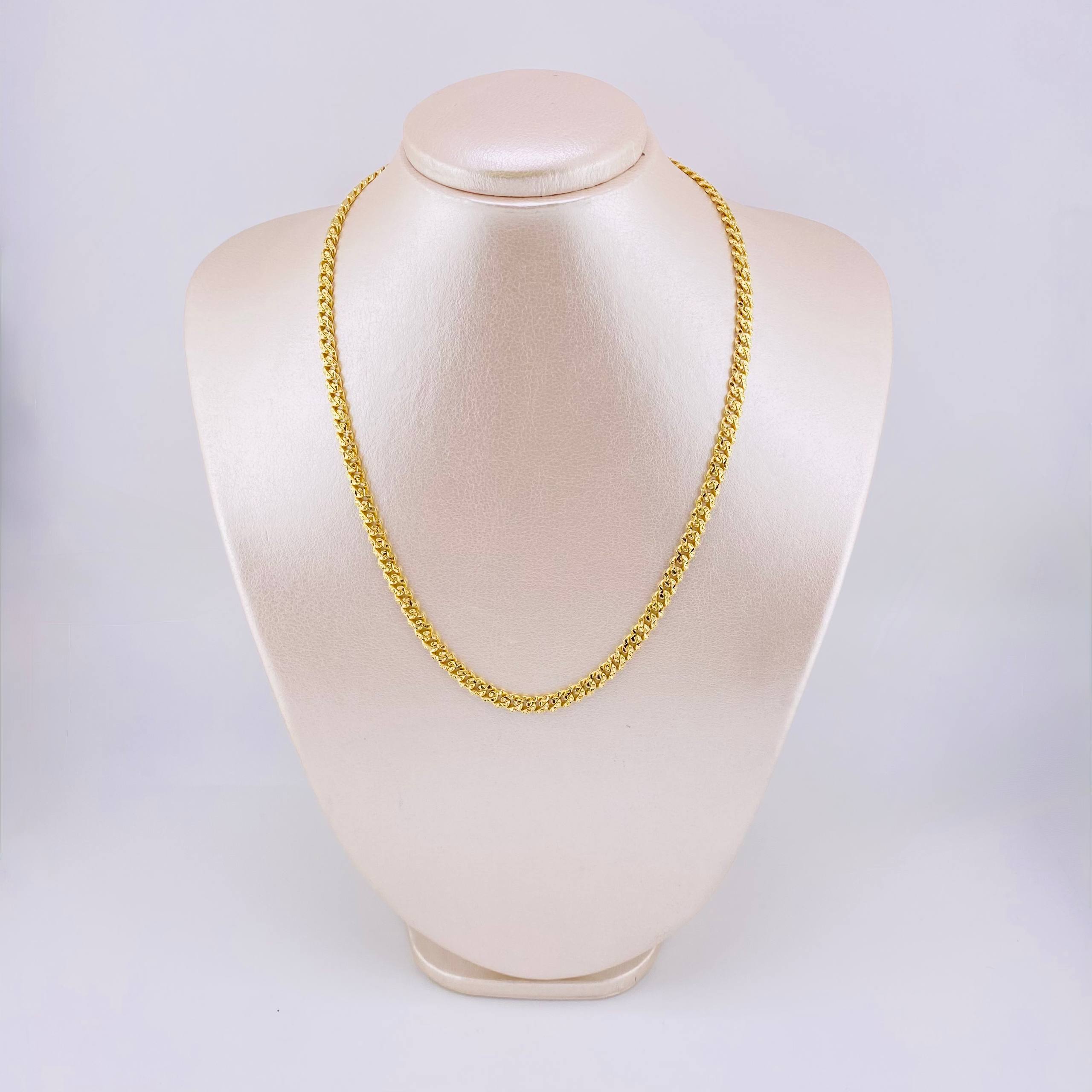 Cadena Cubana Monaco 15.35gr / 45cm / 5mm Oro Amarillo +4 18K ©