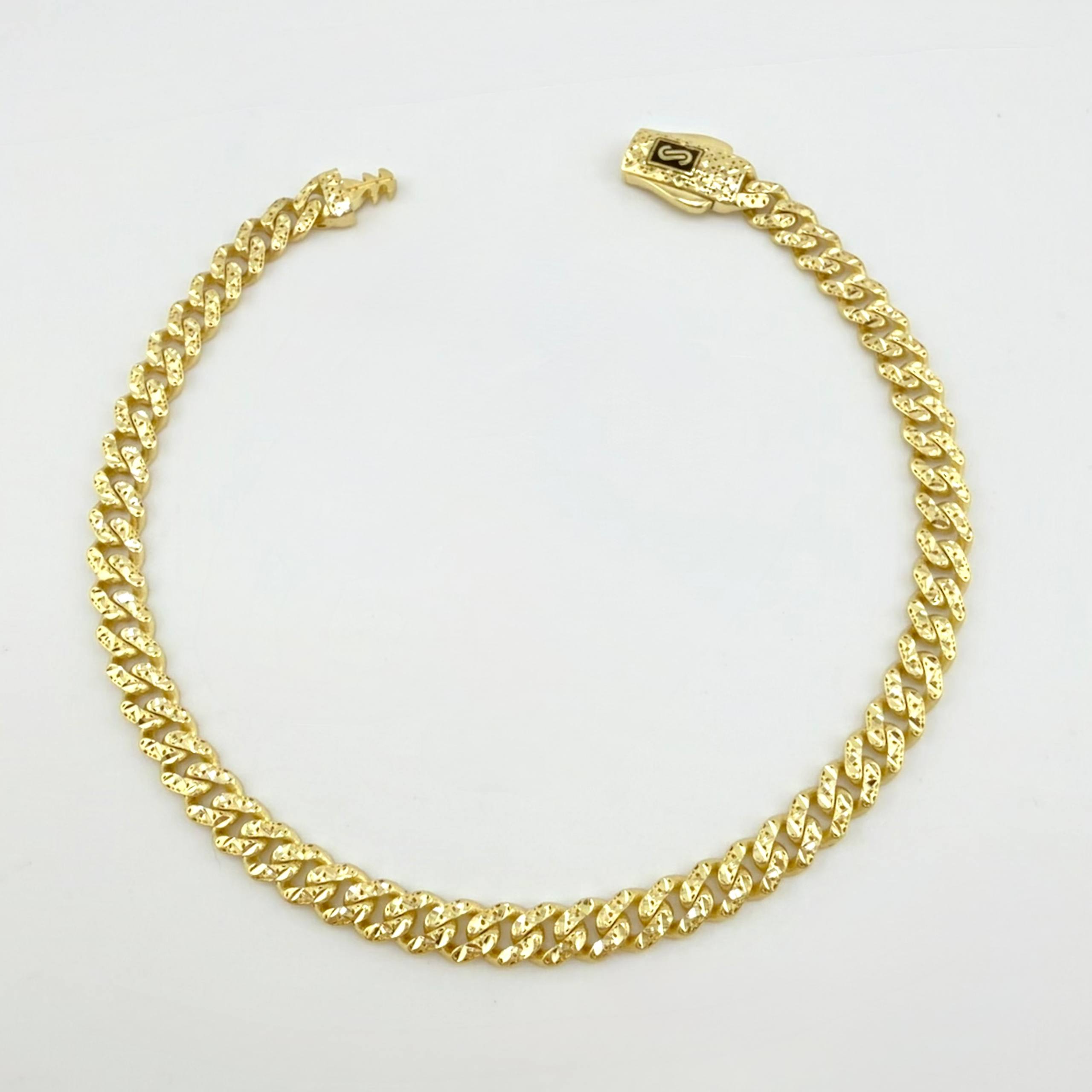 Pulso Cubano Monaco 8.9gr / 20.5cm / 6.5mm Oro Amarillo +4 18K ©