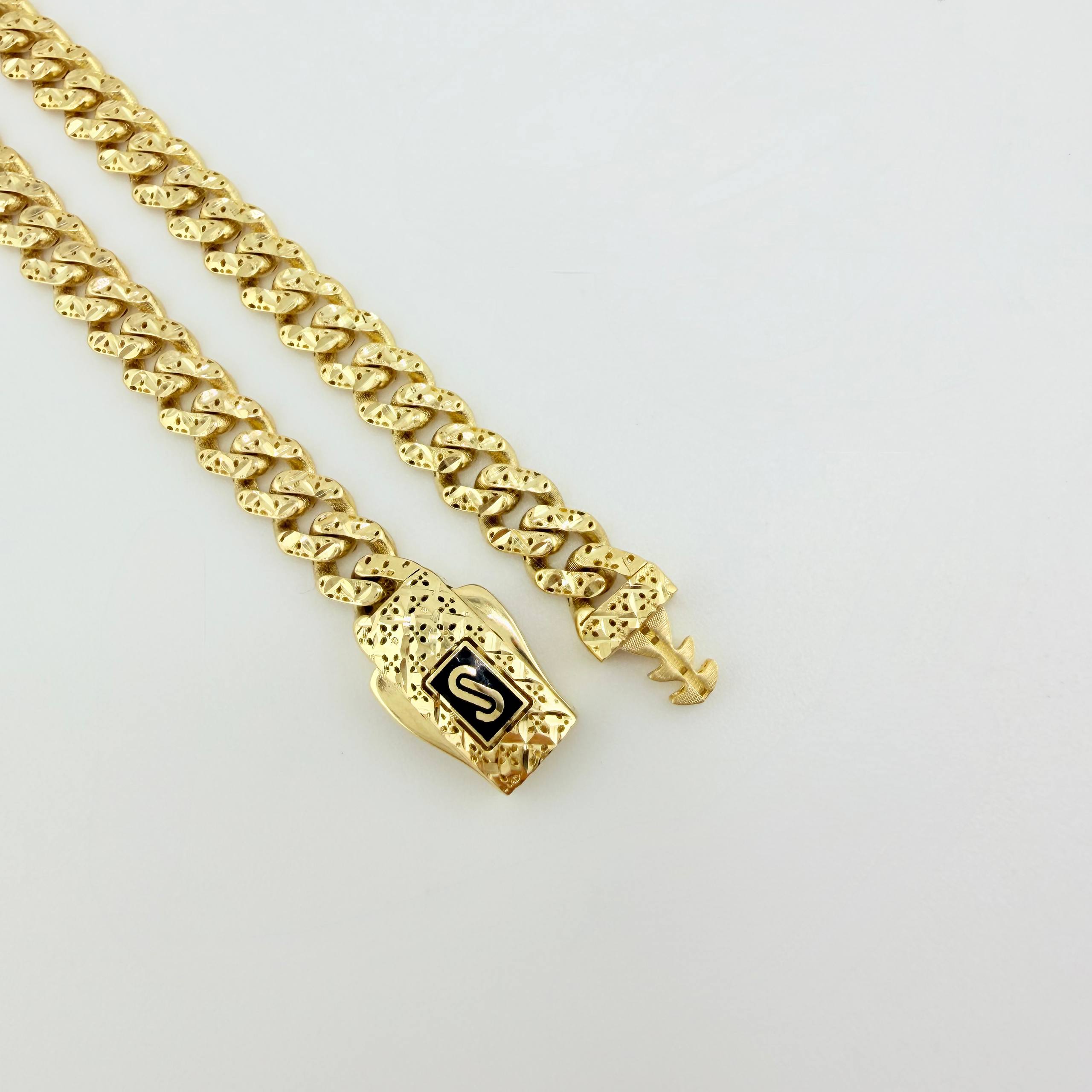 Pulso Cubano Monaco 7.2gr / 20.5cm / 5mm Oro Amarillo +4 18K *