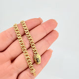 Pulso Cubano Monaco 7.2gr / 20.5cm / 5mm Oro Amarillo +4 18K *