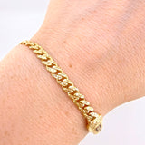 Pulso Cubano Monaco 7.2gr / 20.5cm / 5mm Oro Amarillo +4 18K *