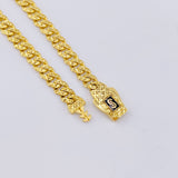 Pulso Cubano Monaco 7.4gr / 20cm / 5mm Oro Amarillo +4 18K ©