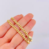 Pulso Cubano Monaco 6.25gr / 18.5cm / 5mm Oro Amarillo +4 18K *