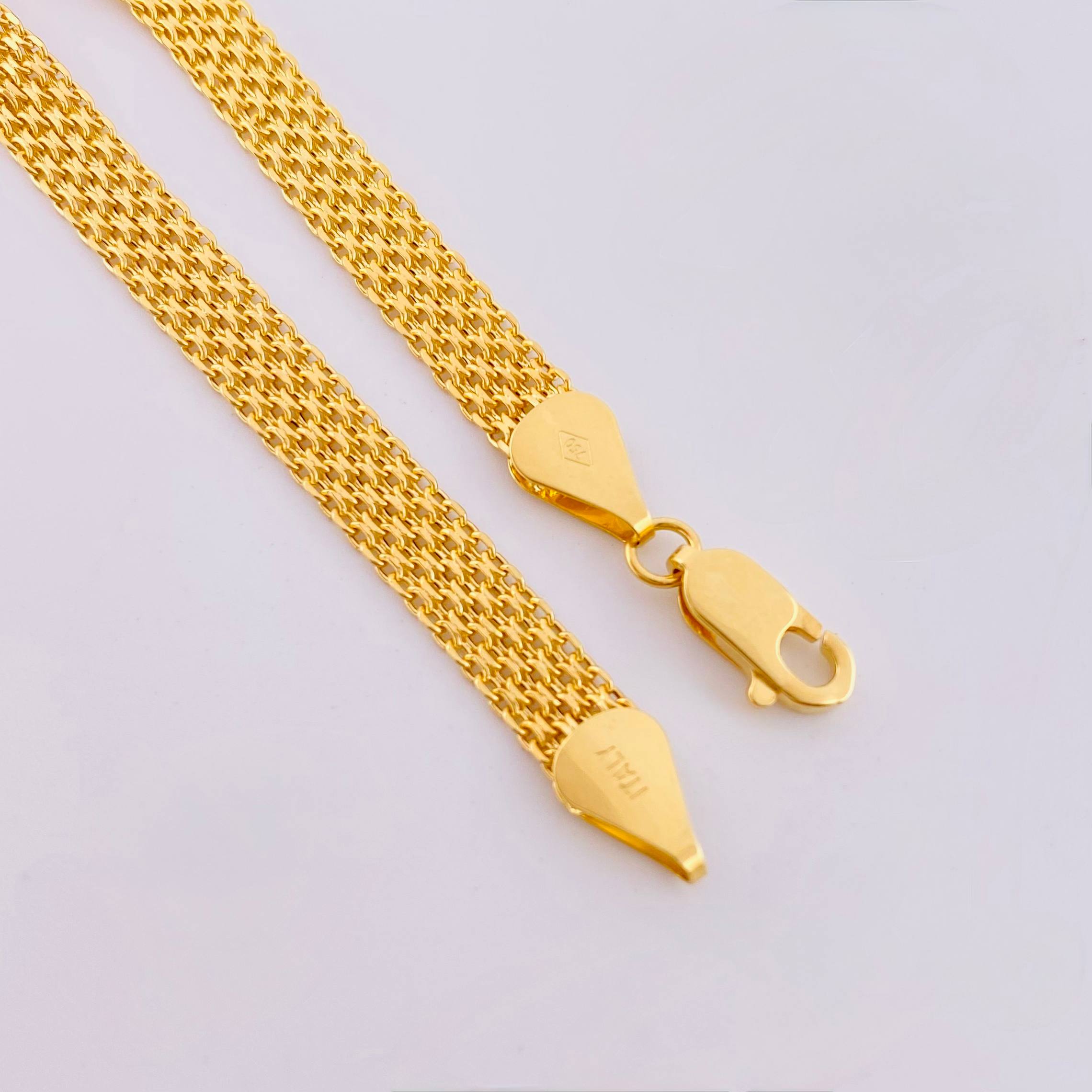 Pulso Chino 3.95gr / 18.5cm / 5.7mm Oro Amarillo +1 18K *