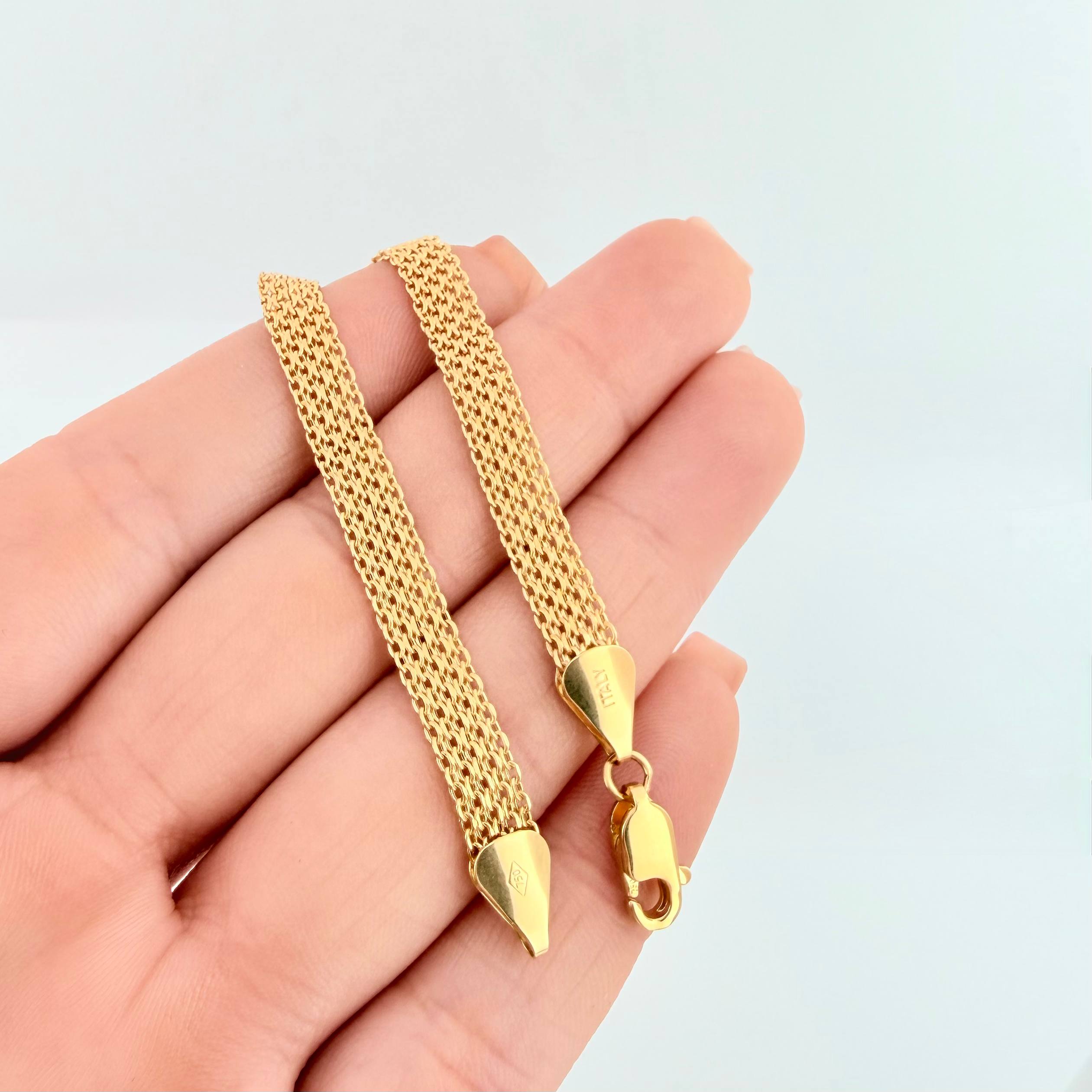 Pulso Chino 3.95gr / 18.5cm / 5.7mm Oro Amarillo +1 18K