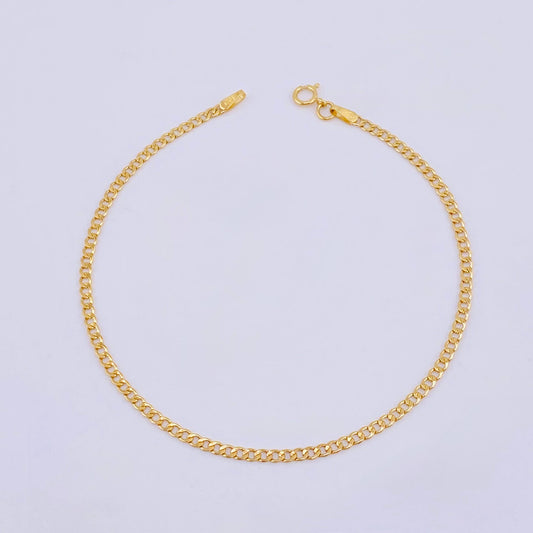 Pulso Cubano 0.8gr / 18.5cm / 2.1mm Oro Amarillo +1 18K ©