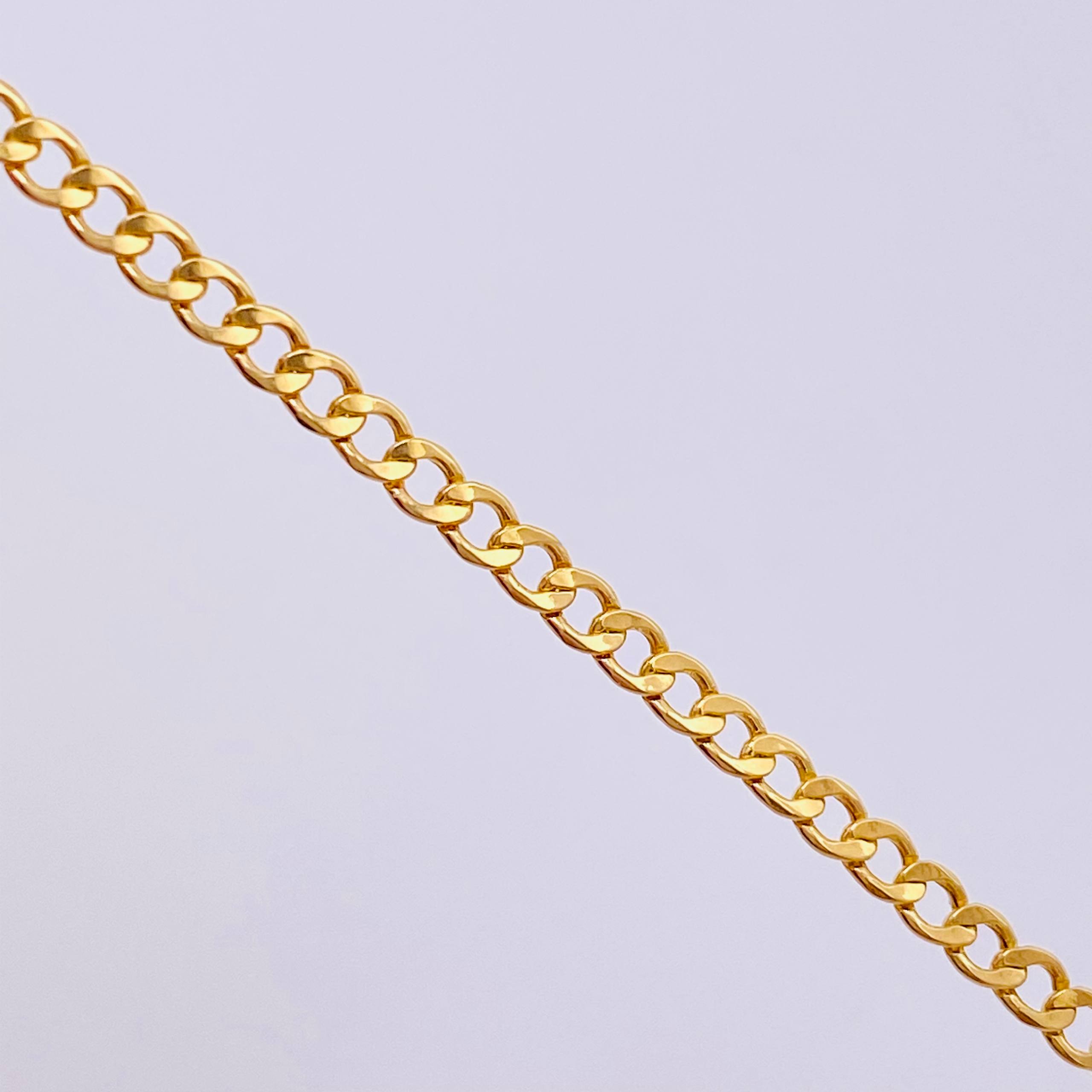 Pulso Cubano 0.8gr / 18.5cm / 2.1mm Oro Amarillo +1 18K *