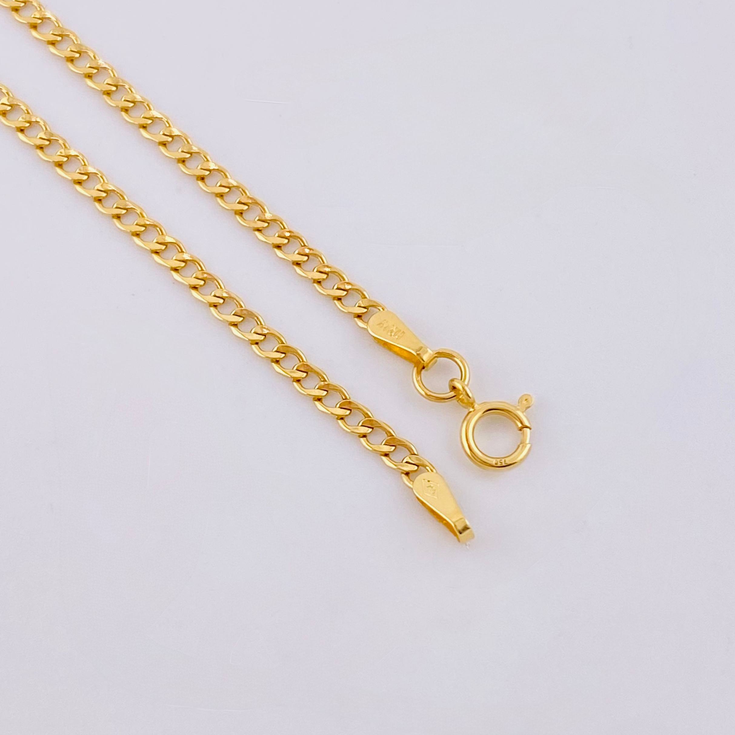 Pulso Cubano 1.25g / 20.4cm / 2.2mm Oro Amarillo 18K