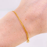 Pulso Cubano 1.25g / 20.4cm / 2.2mm Oro Amarillo 18K