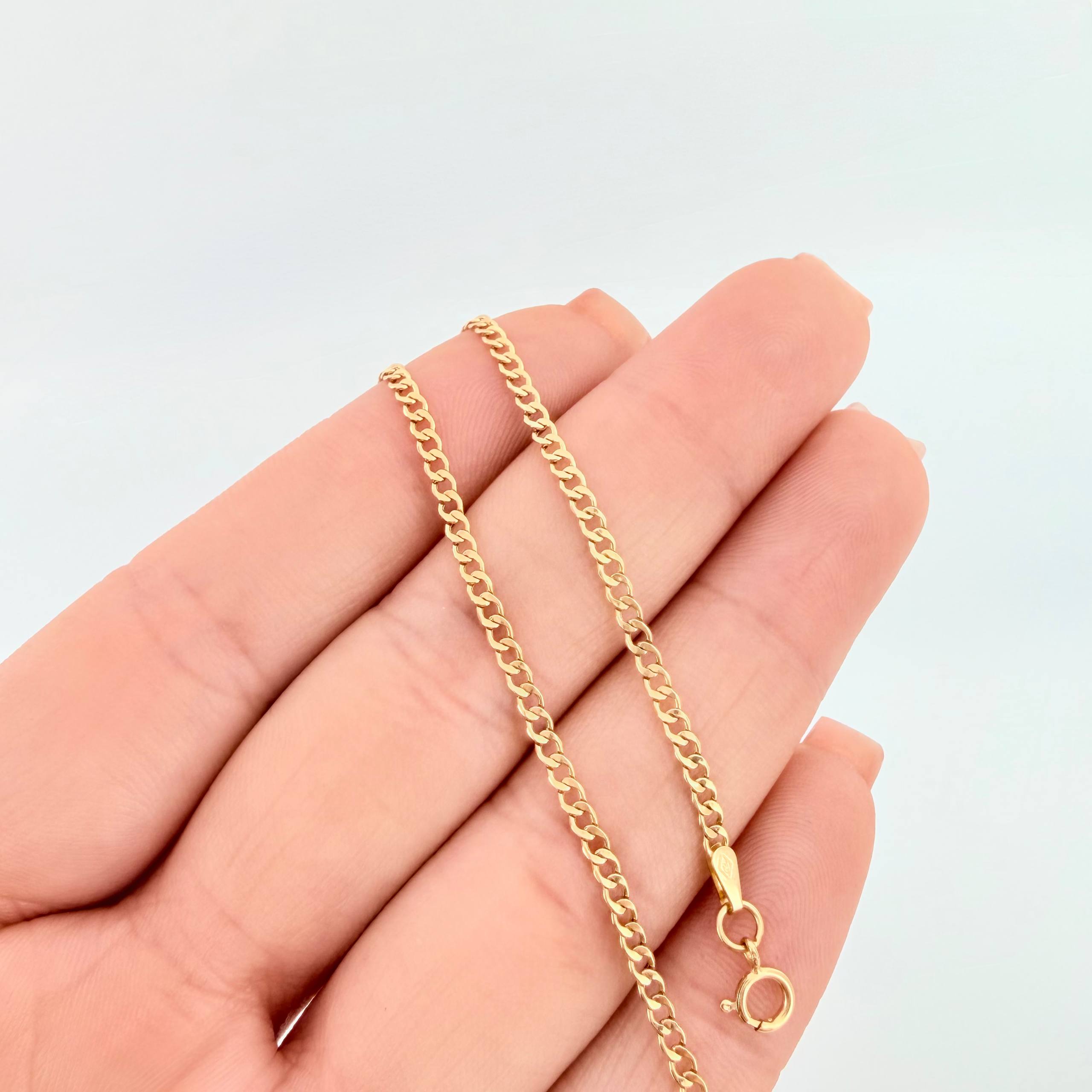 Pulso Cubano 0.85gr / 18.5cm / 2.1mm Oro Amarillo +1 18K *
