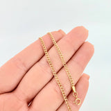 Pulso Cubano 0.8gr / 18.5cm / 2.1mm Oro Amarillo +1 18K *