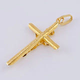 Dije Cruz Cristo Puntas Planas 1.2gr / 4cm / Oro Amarillo 18K ©