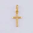 Dije Cruz Rayas Espiral 0.55gr / 2.5cm / Oro Amarillo 18K *