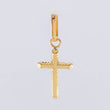 Dije Cruz Rayas Espiral 0.55gr / 2.5cm / Oro Amarillo 18K ©